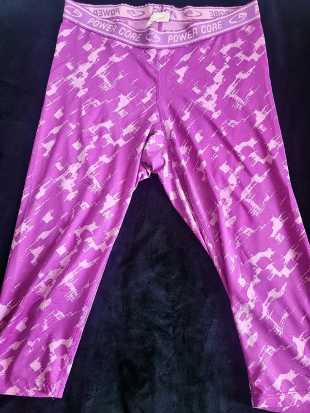 Power Core Abstract Print Leggings in Pink & Purple